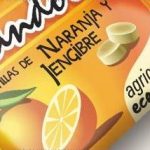 pastillas o caramelos de jengibre y naranja